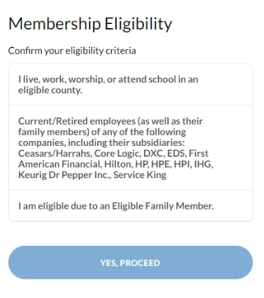 Select the membership eligibility criteria that you meet.